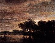 Jacob Isaacksz. van Ruisdael Woodland Scene with Lake oil painting reproduction